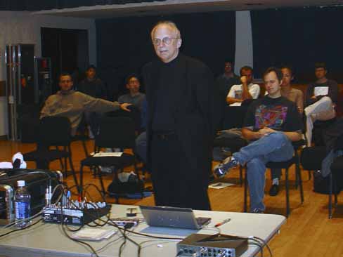 Eric Somers presenting workshop at
                The Juilliard School